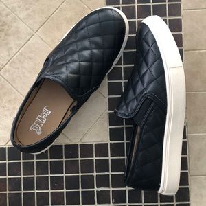 quilted slip on sneakers